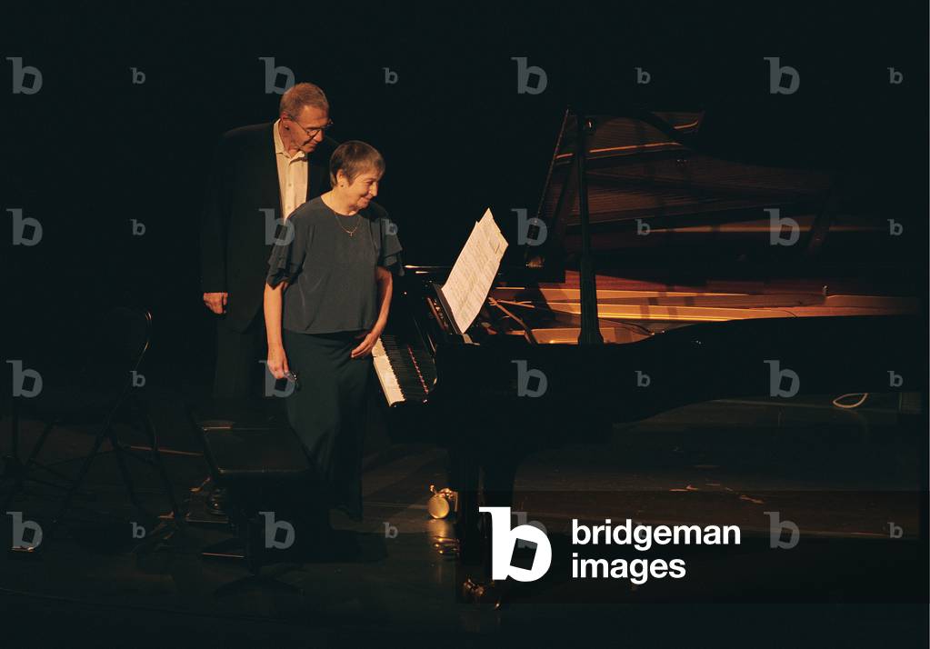 Gyorgy Kurtag on stage in Lucerne