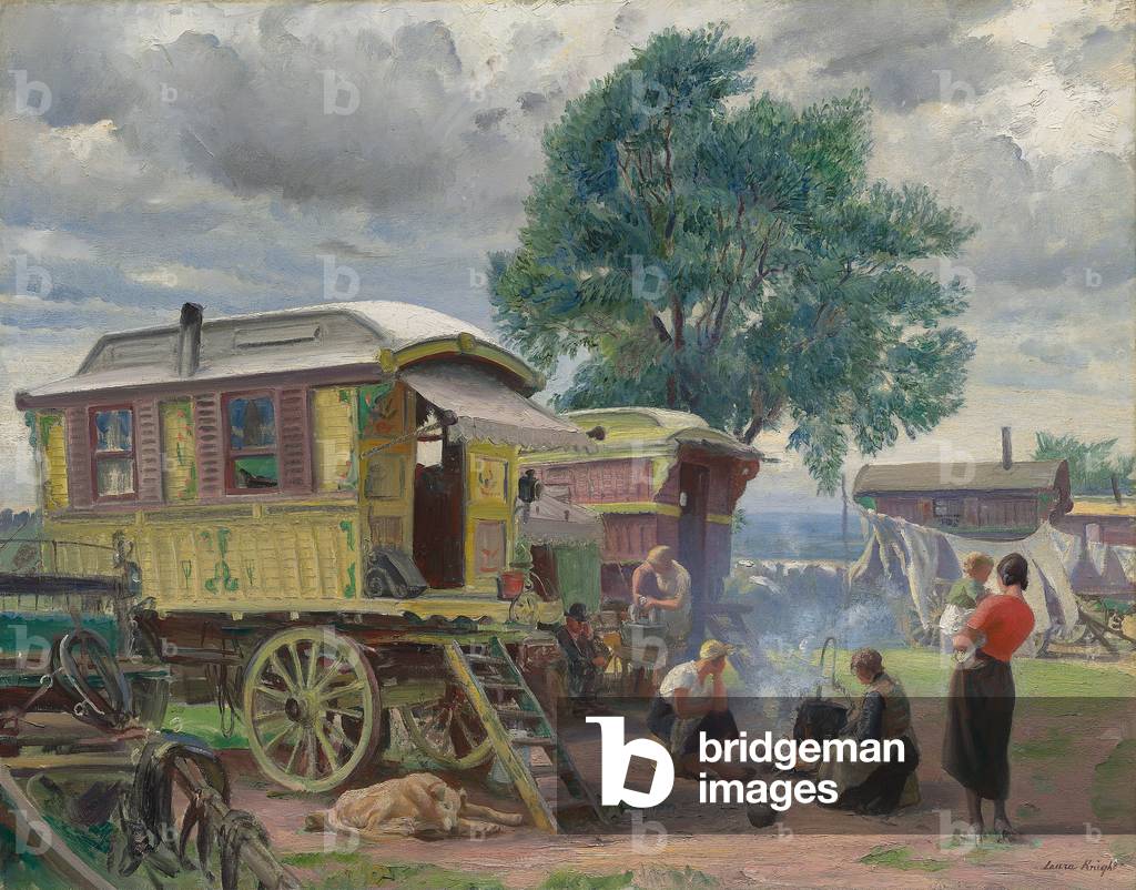 Carovane zingari (olio su tela)