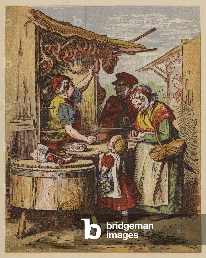 Image of Print depicting The Butcher (colour litho) 1801 by Oskar Pletsch