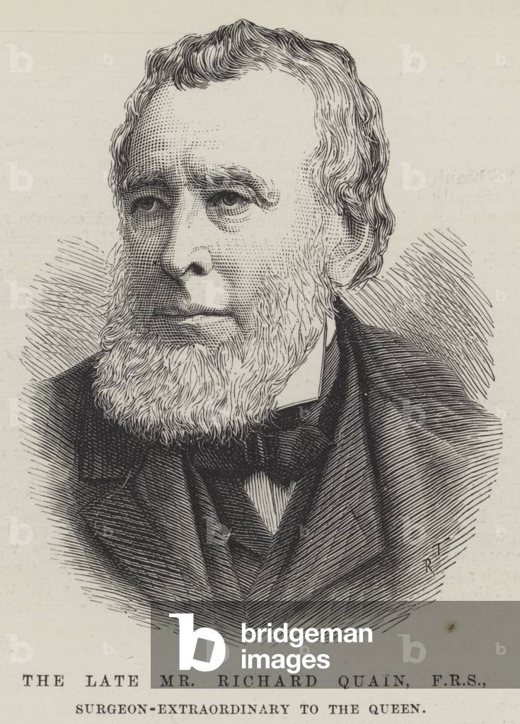 "Der verstorbene Herr Richard Quain" 1887 von English School