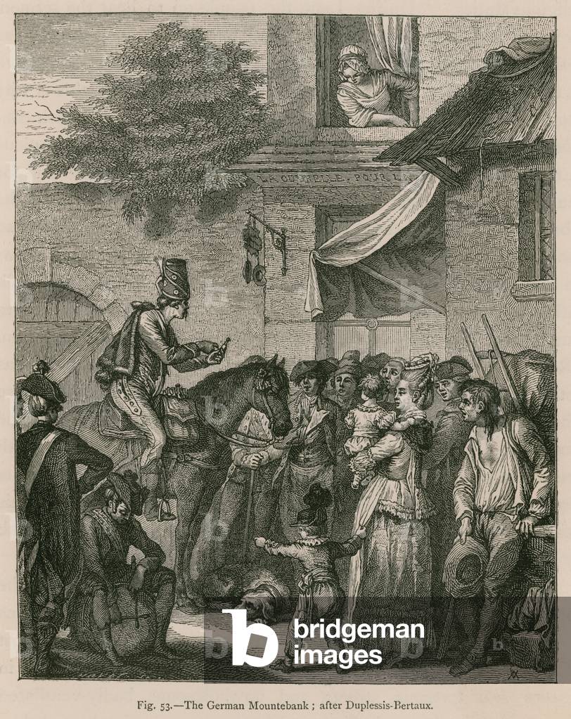 Die deutsche Mountebank; nach Duplessis-Bertaux (Gravur)