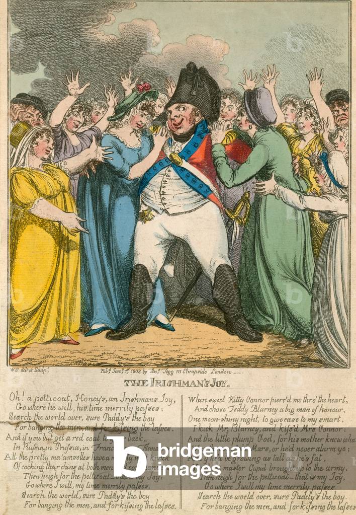 Die Freude des Iren (farbige Gravur)