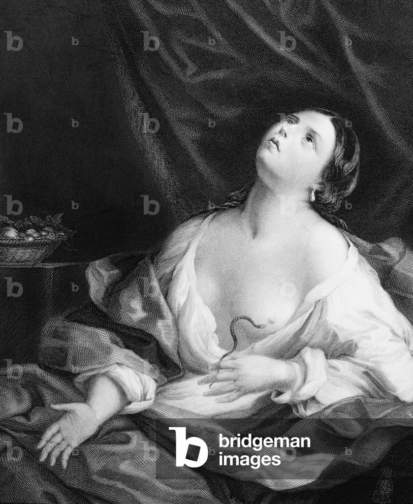 The Death of Cleopatra by the elder Shenton, b/w