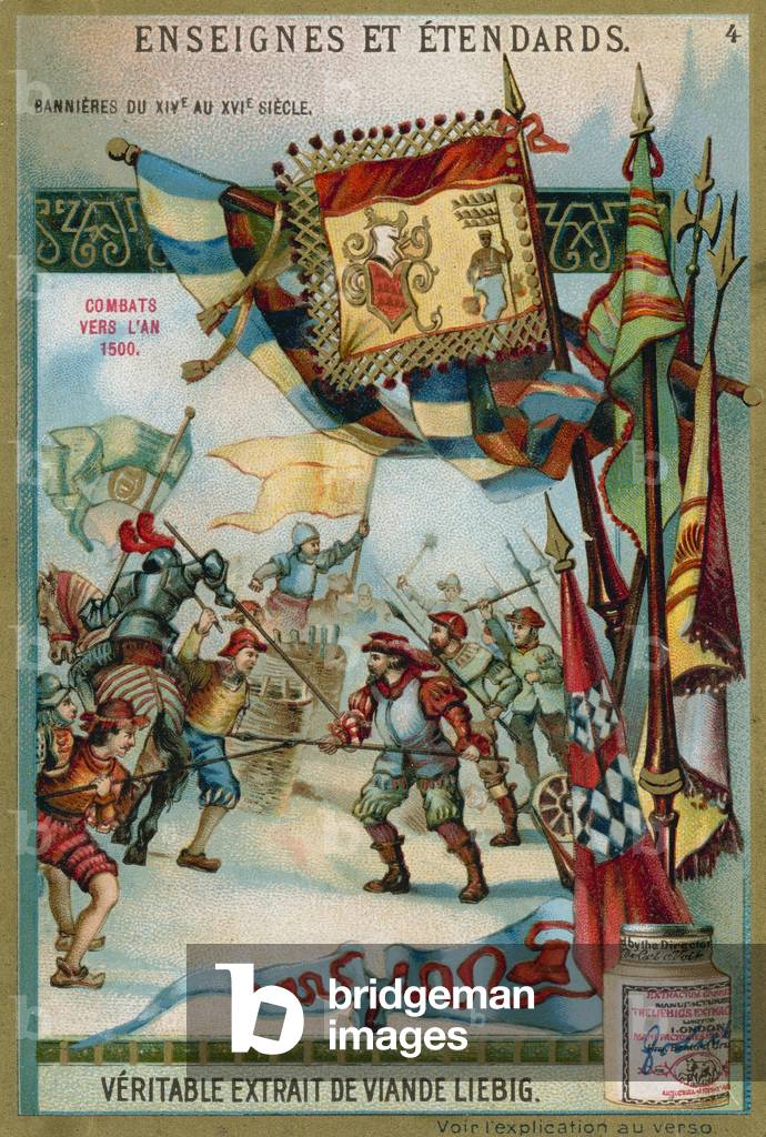 Immagine di Stampa "Stendardi del XIV-XVI secolo (cromolito)" di European School