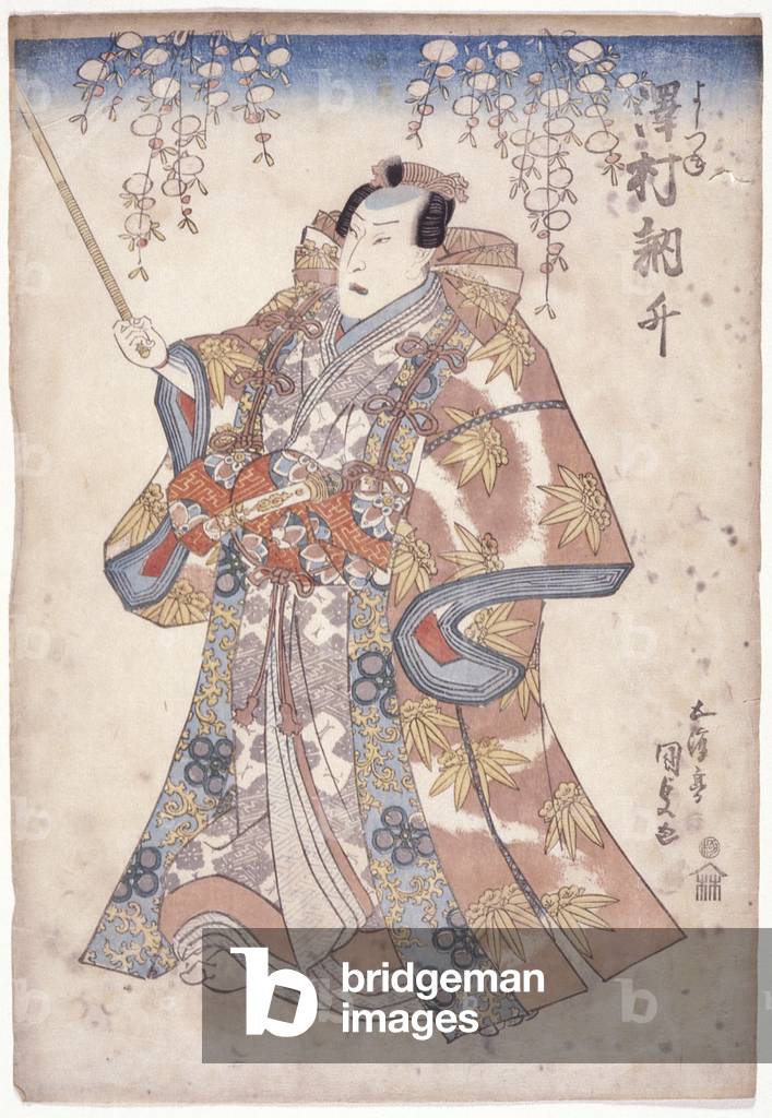Sawamura Tossh? In The Role Of Yoshitsune (colour woodblock print) by Utagawa Kunisada