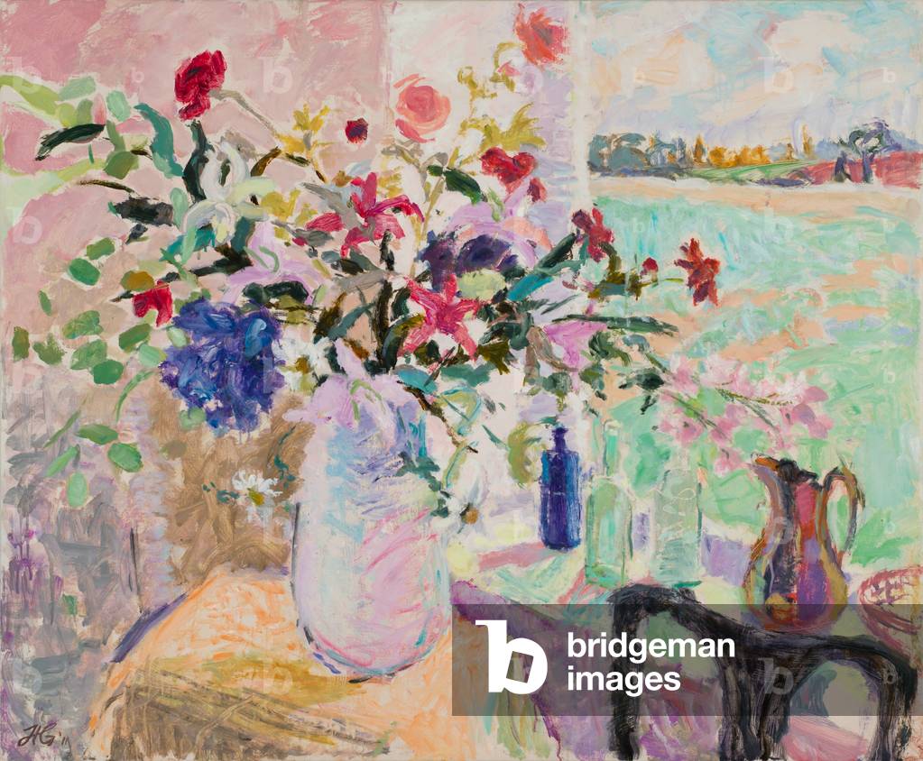 Die Vase der Blumen, Spätwinter Landschaft, 2010 (öl auf leinwand)