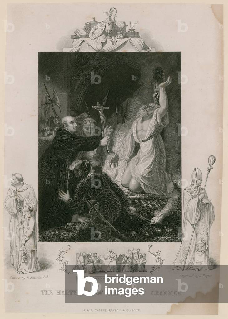 The martydom of Archbishop Cranmer (engraving)