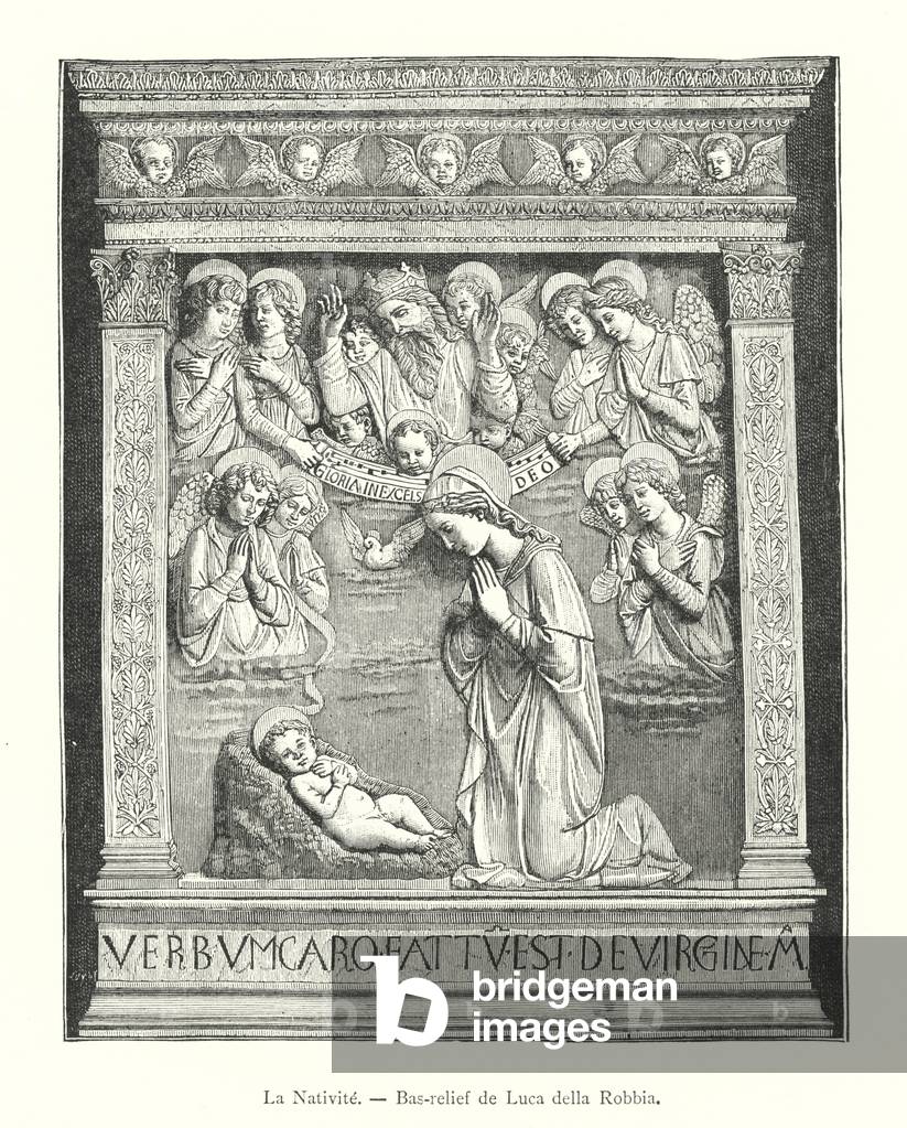La Nativite, Bassorilievo de Luca della Robbia (incisione)
