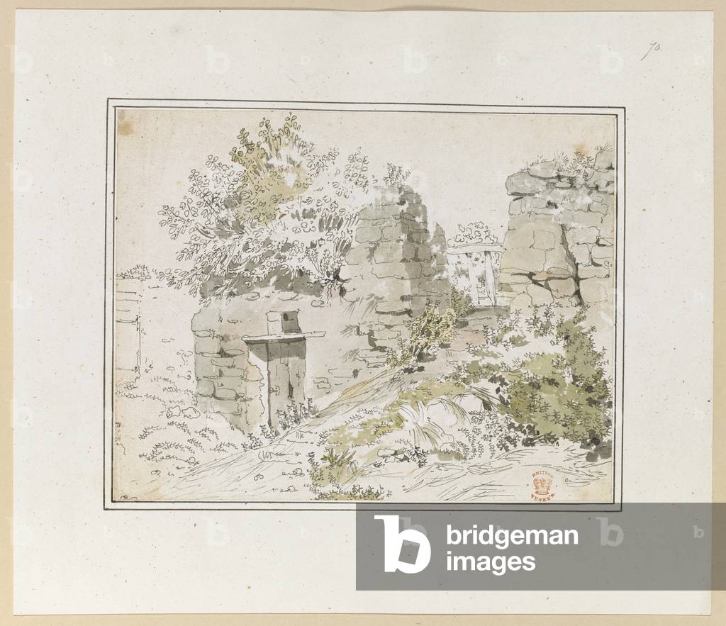 Les ruines d'un bâtiment.