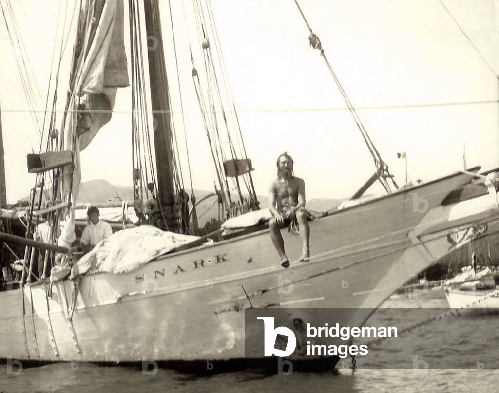 Immagine di Fotografia "Il «Nature Man» a bordo dello «Snark» nei mari del sud (foto in b/n)" 1901 di Unknown 