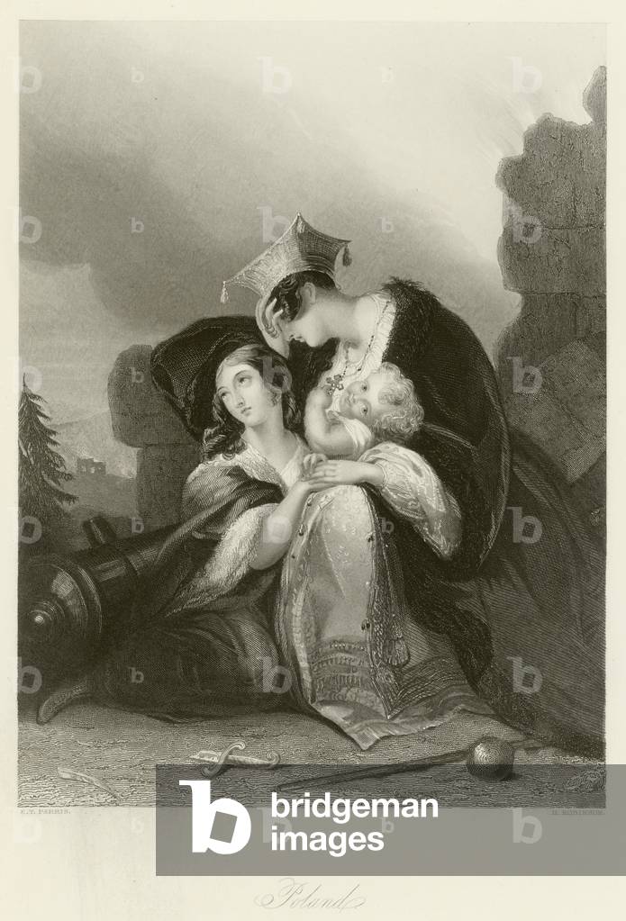 Poland (engraving) by Edmund Thomas Parris, b/w
