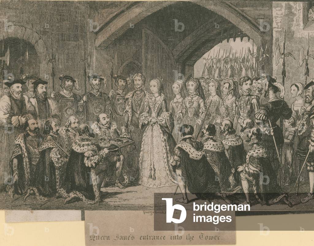 Entrée de la reine Jane dans la Tour (gravure)