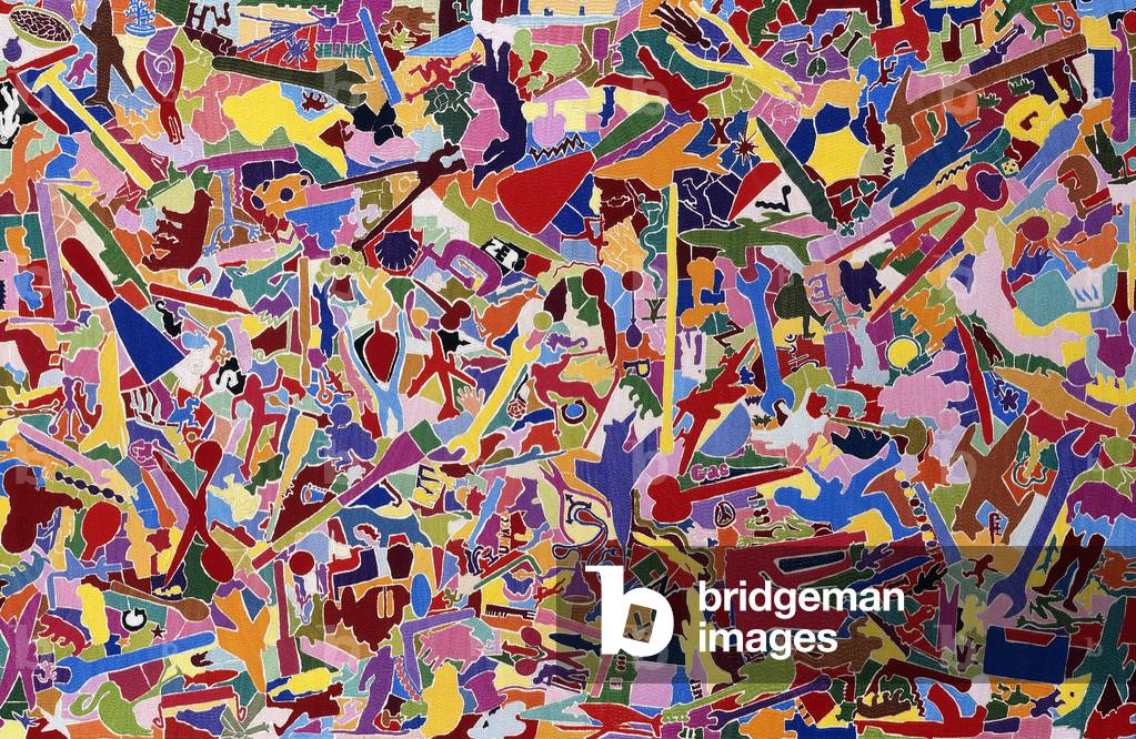 Alles; Tutto, (bestickter Stoff)