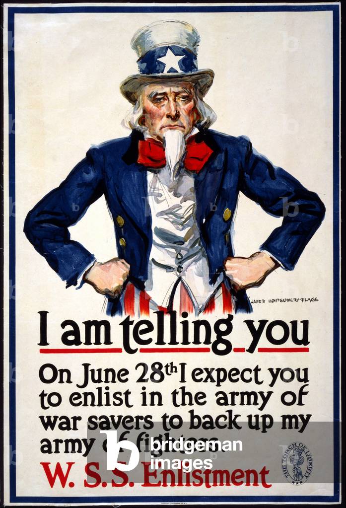 "“Ich sage Ihnen: Am 28. Juni erwarte ich von Ihnen", 1917 von James Montgomery Flagg
