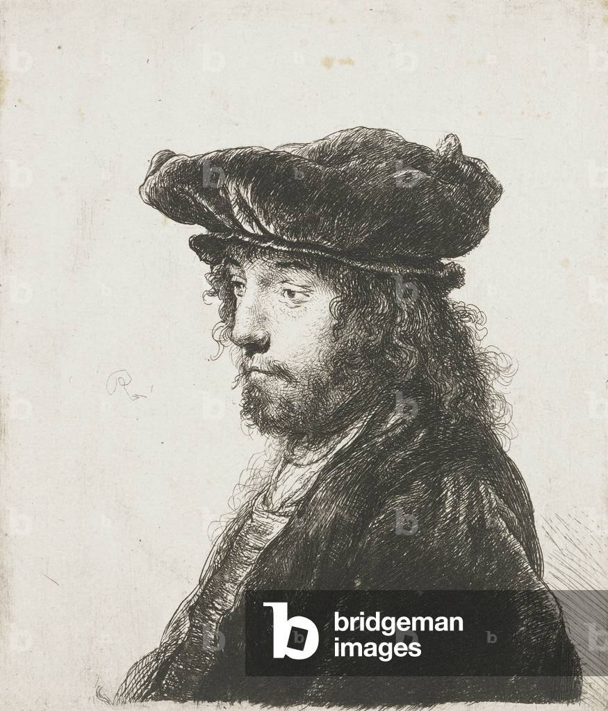 "Quarta testa orientale" 1633 di Rembrandt Harmensz. van Rijn