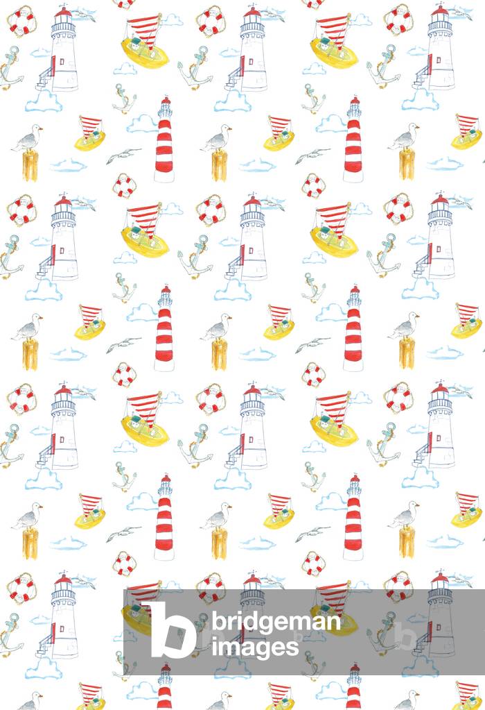 Motif de répétition nautique par Anna Platts
