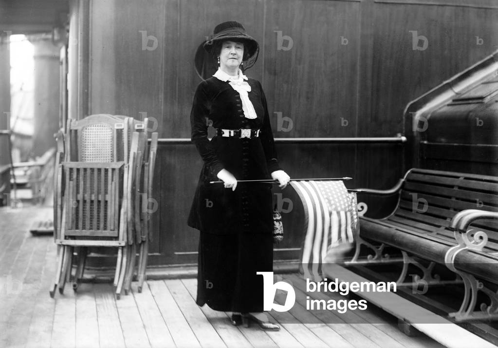 Lucy, Lady Duff-Gordon (1863-1935) english fashion designer, here aboard a liner, c. 1910