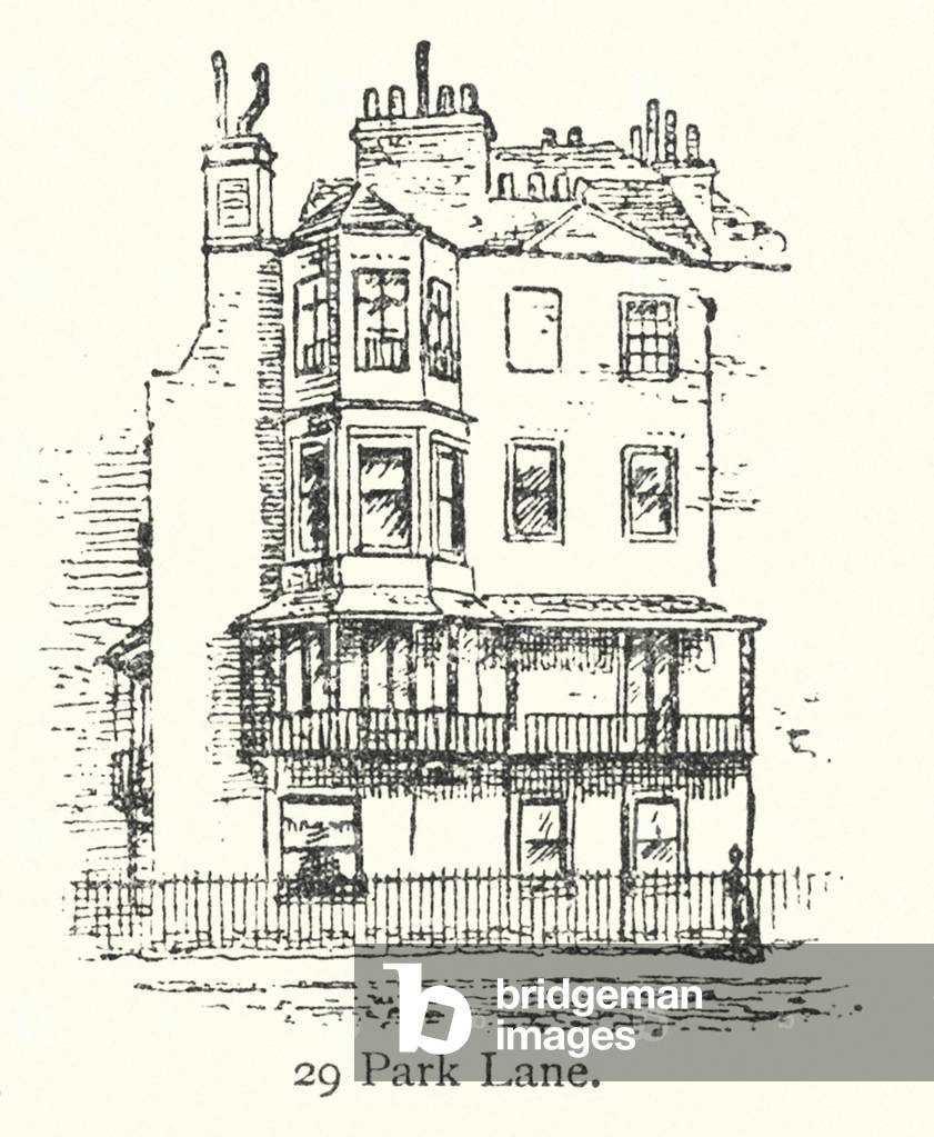 Image of Engraving depicting London houses: 29 Park Lane (engraving) by English Artist
