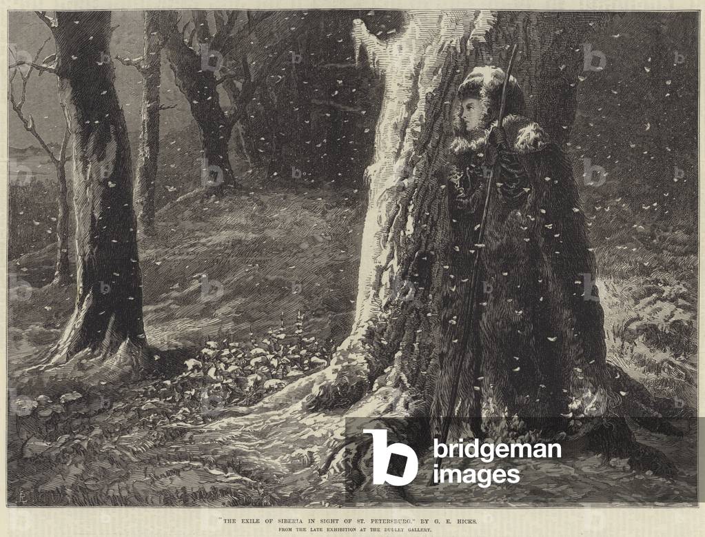 L'esilio di Siberia in vista di San Pietroburgo (incisione)