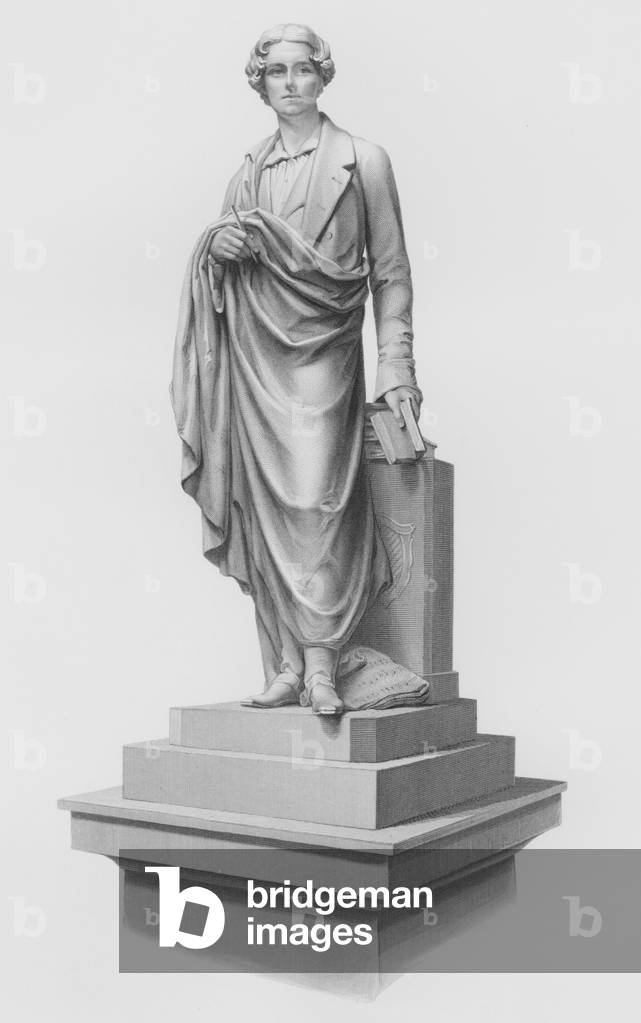Statue du comte tardif de Belfast, gravée par R A Artlett à partir de la statue de P Mac Dowell, RA (gravure)