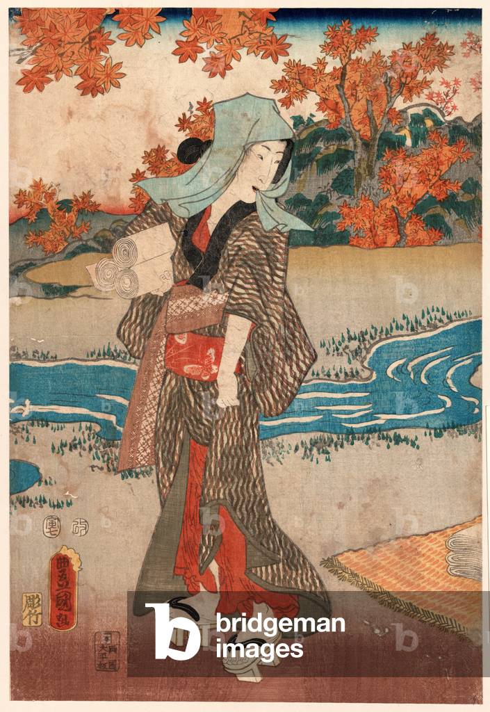 Image of Print depicting Momiji to Onna by Utagawa Toyokuni