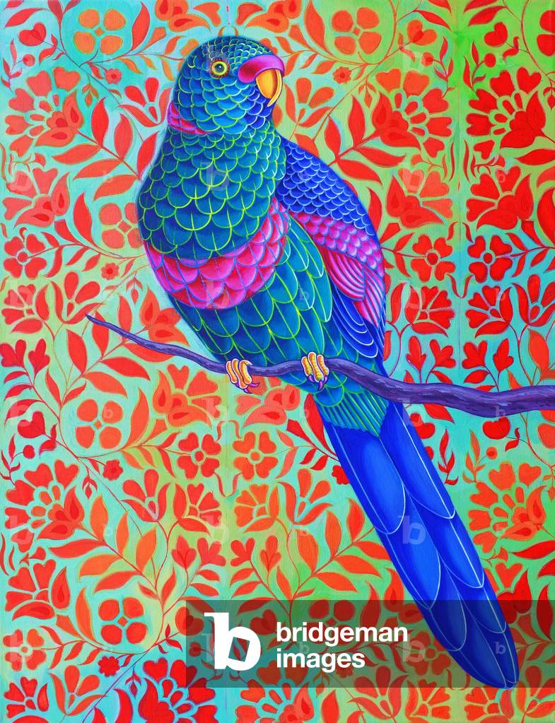Immagine di Dipinto "Blue Parrot" 2015 di Jane Tattersfield