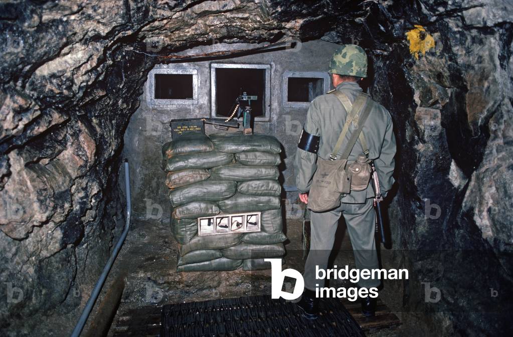 South Korean guarding tunnels built by North Korea in the early 70s..In