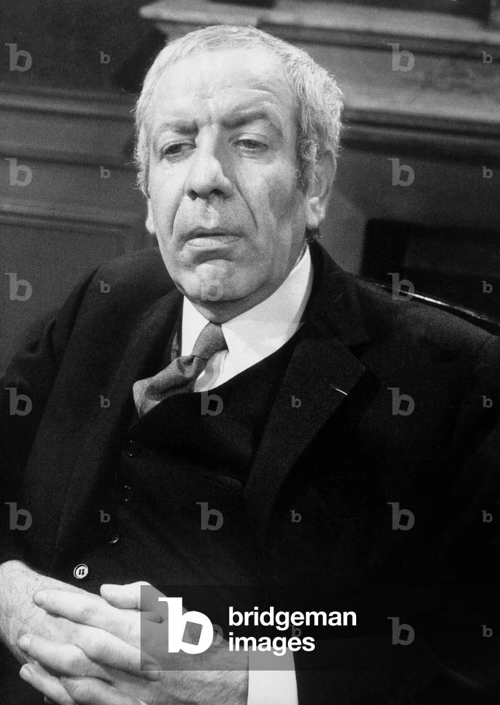 Bild von Fotografie "Französischer Schauspieler Hubert Deschamps im Fernsehprogramm 25. Juli 1973 (s/w Foto)" 