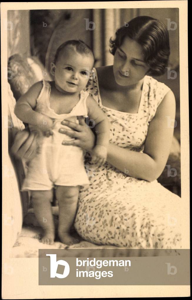 Immagine di Fotografia "Foto Ak La Granduchessa ereditaria Cecilie d'Assia Darmstadt con il figlio (foto b/n)"