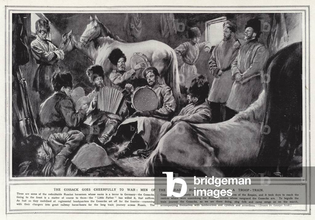 Image of Photography depicting The Cossack goes cheerfully to war by English Photographer