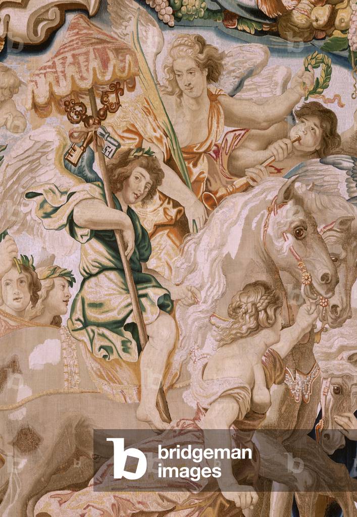 arazzo fiammingo. Serie Il trionfo dell'Eucaristia. Il Trionfo della Chiesa (El Triunfo de la Iglesia). Ottavo