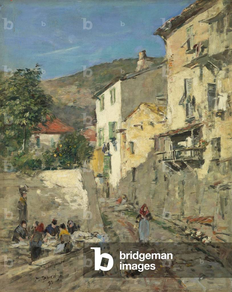 Immagine di Dipinto "Villefranche" 1892 di Eugene Louis Boudin