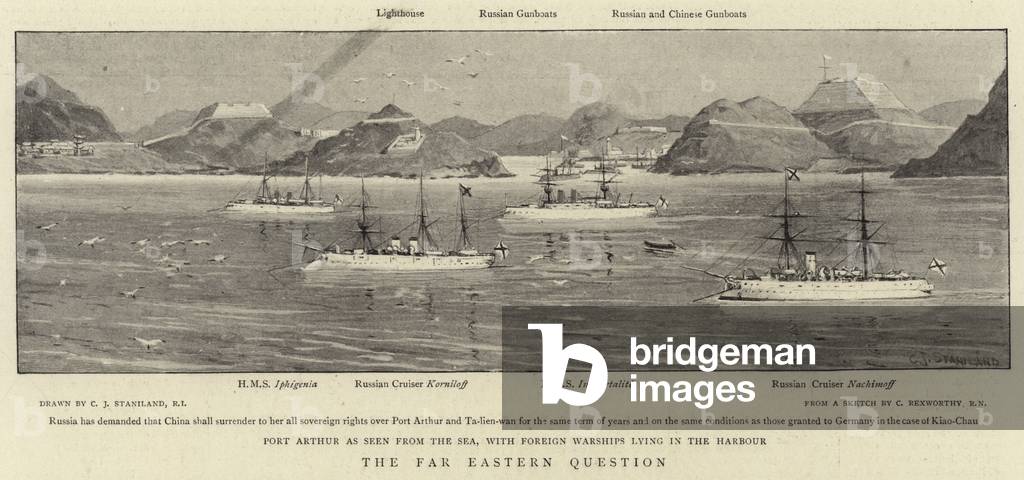 The Far Eastern Question (engraving) by Charles J. Staniland, b/w