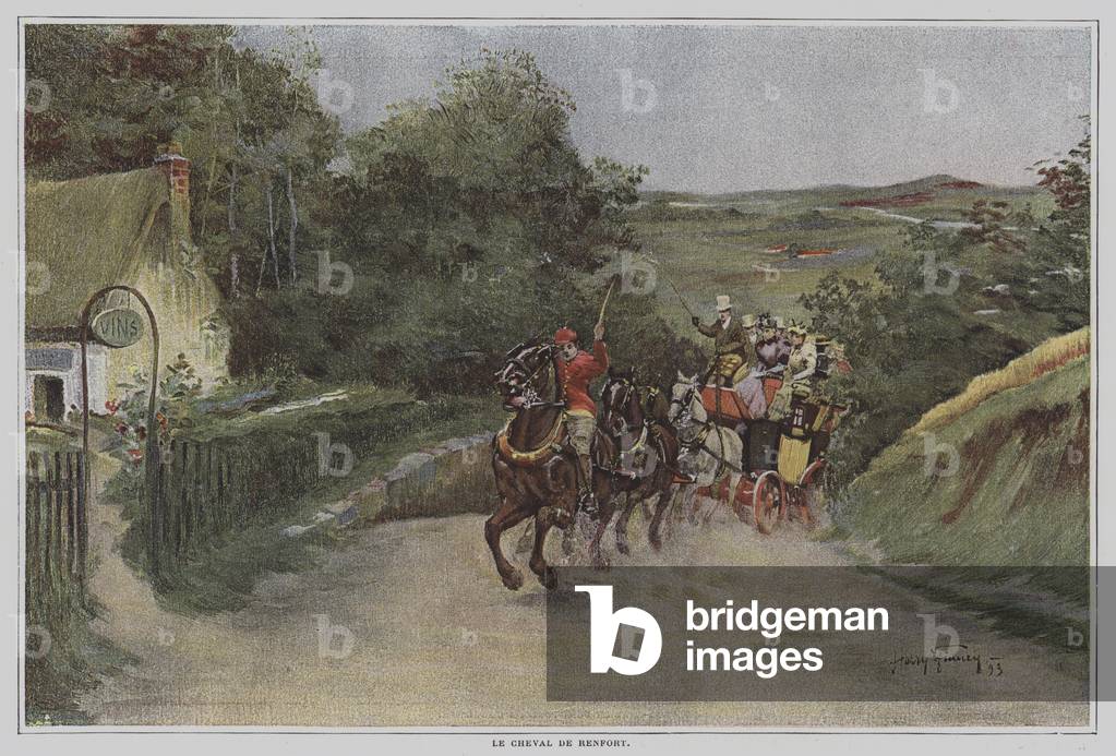 Le Cheval de Renfort (The Extra Horse) (colour litho)