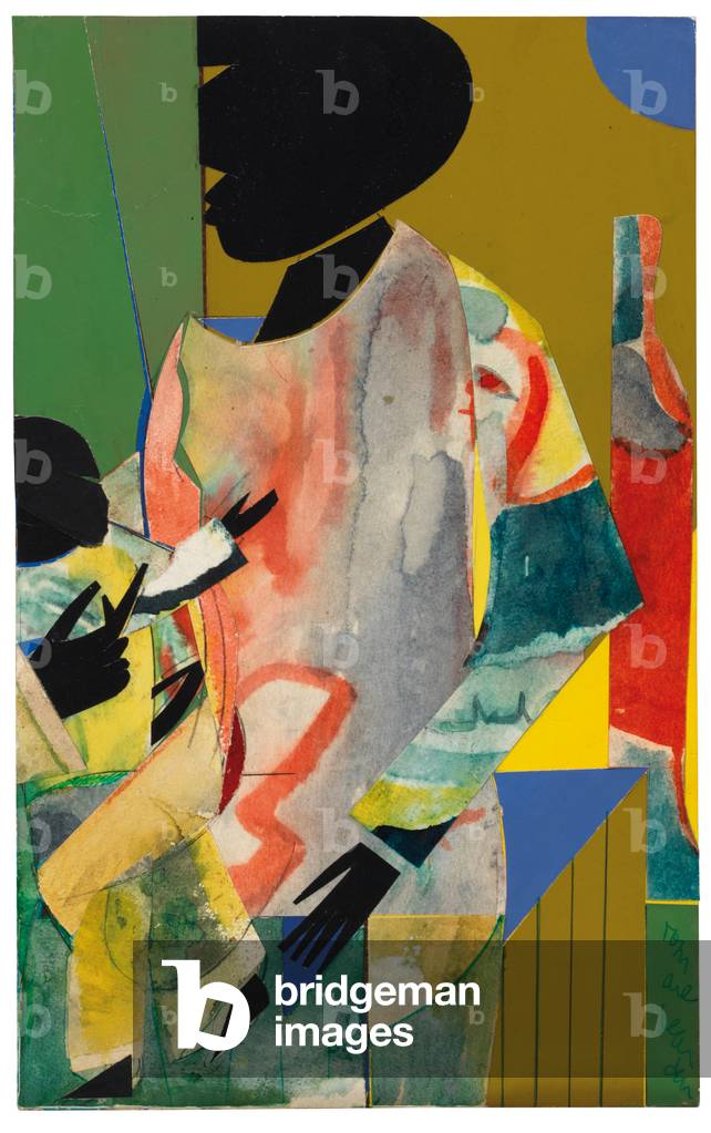 Ginocchio della mamma, 1971 (collage a bordo)