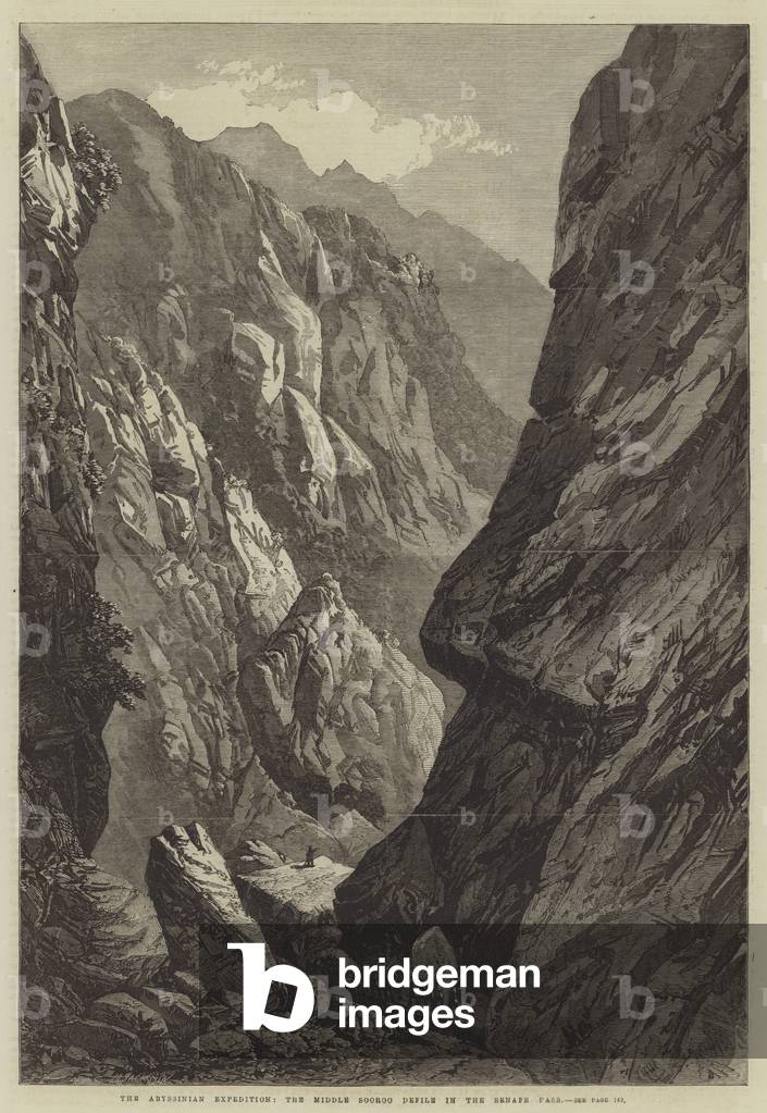 "Die Abessinische Expedition" 1868 von English School, b/w