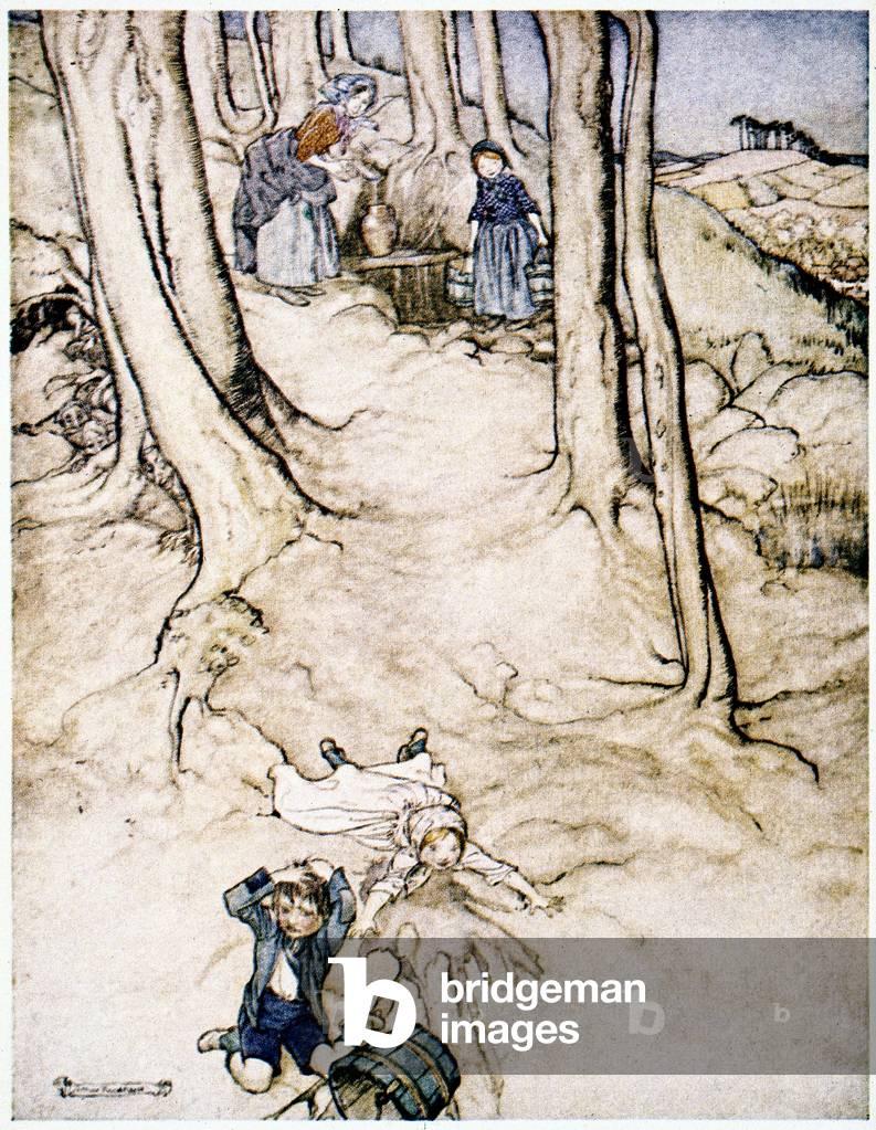 RACKHAM JACK & JILL Illustration, 1913, by Arthur Rackham for 'Mother