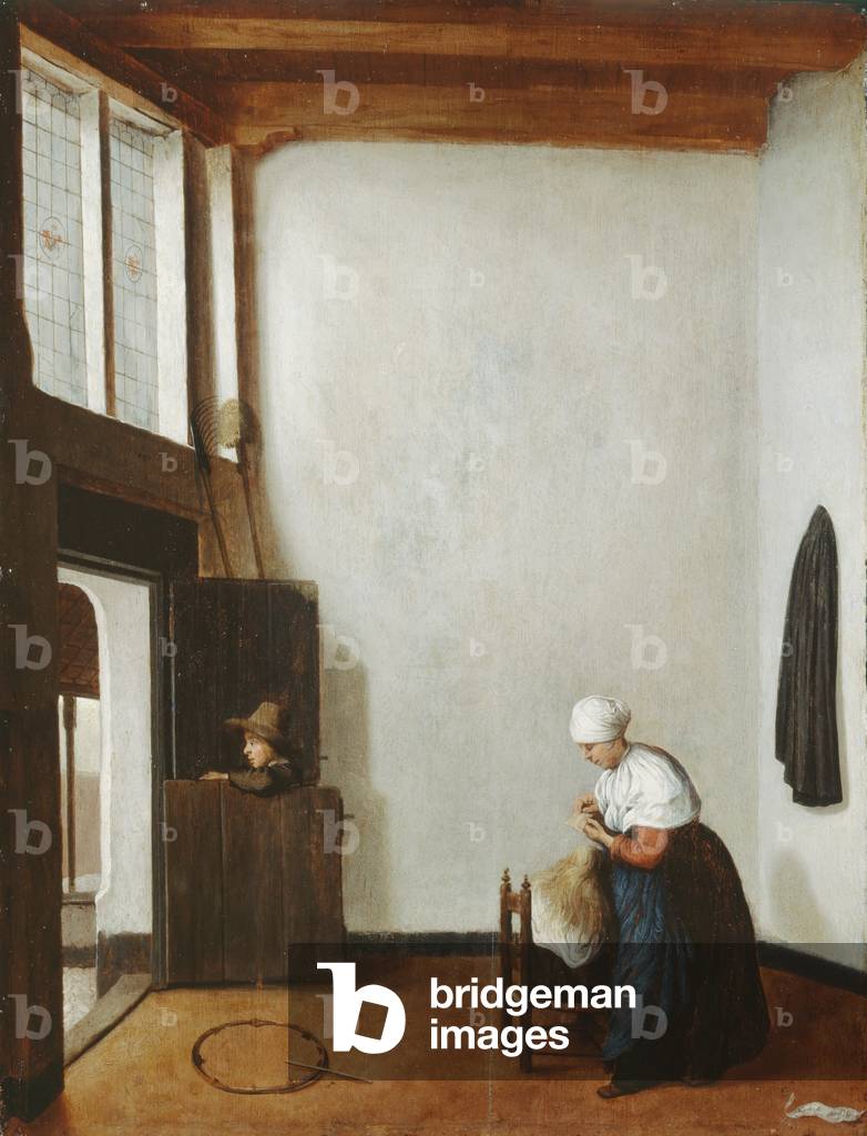 "Innenraum mit einer Frau", c.1662 von Jacobus Vrel or Frel