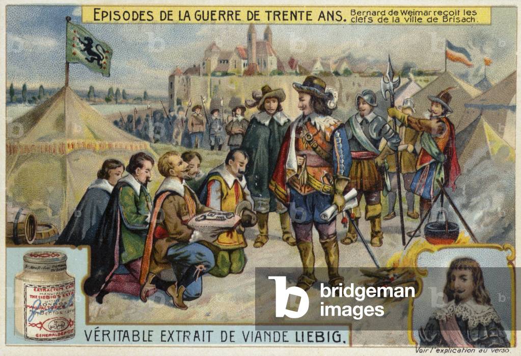 Bild von Druck "Bernhard von Sachsen-Weimar erhält die Schlüssel zur Stadt Breisach" von European School