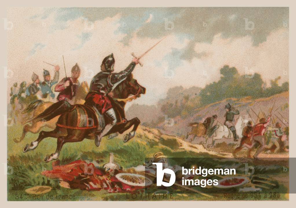 "König Lothair von Frankreich (941986) (chromolitho)" 1801 von French School