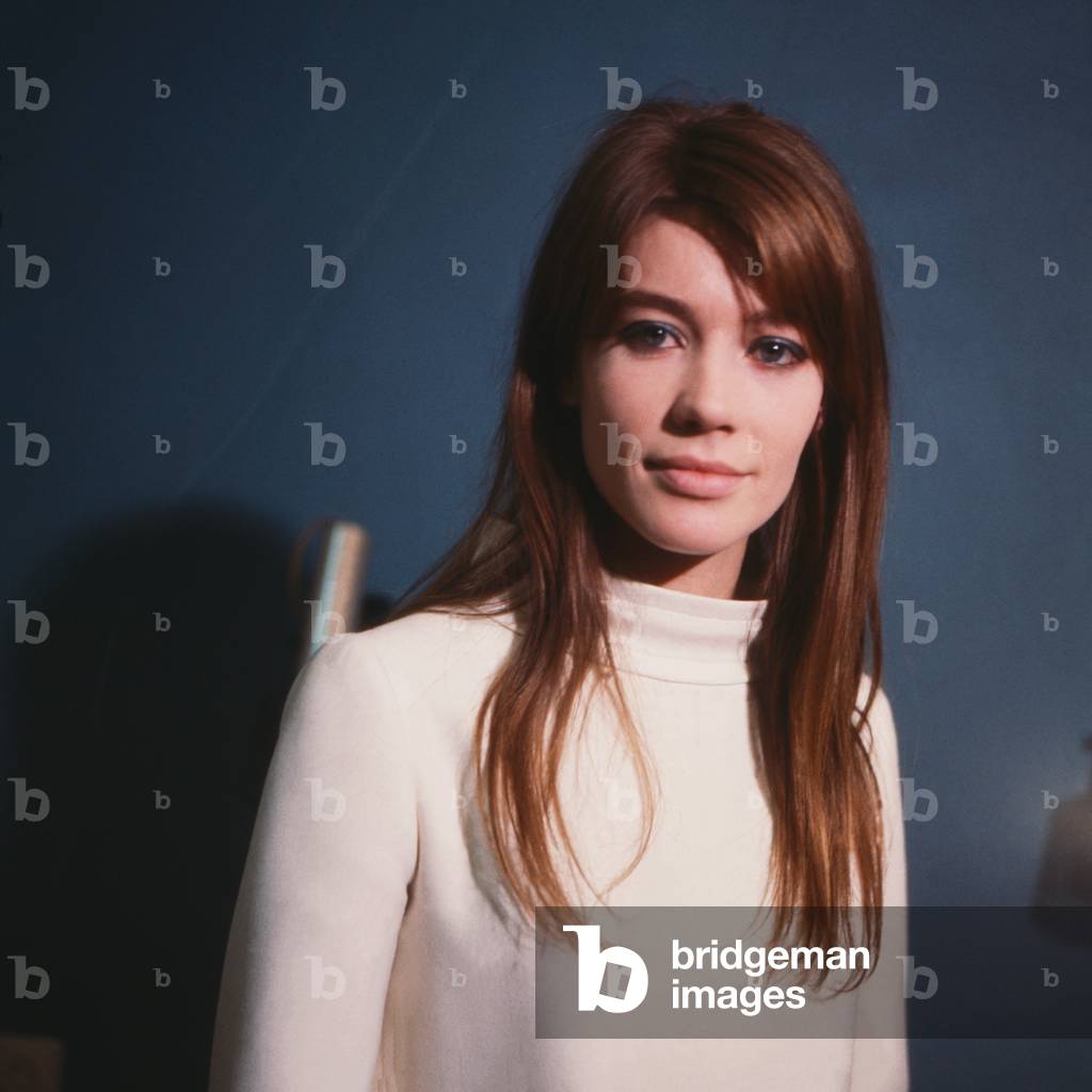 L'attrice e cantante francese Francoise Hardy, Germania anni '70