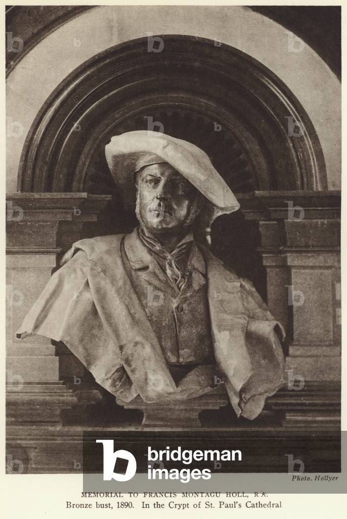 Denkmal für Francis Montagu Holl, englischer Maler (Fotogravur)