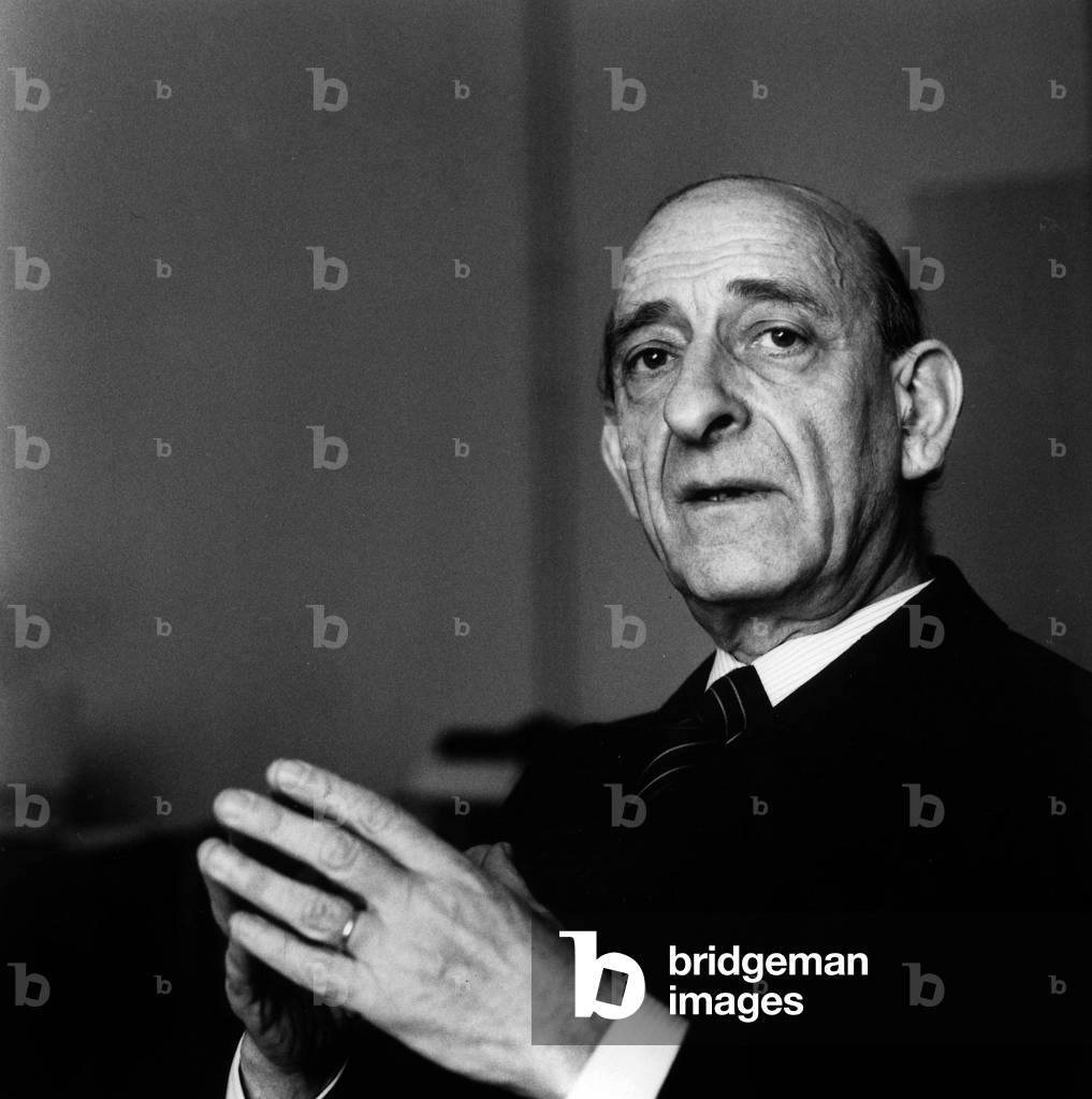 Image of Photography depicting Raymond Aron by Louis Monier, b/w
