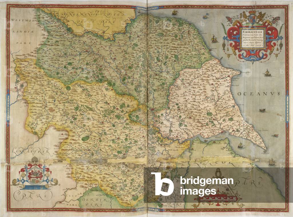 Mappa dello Yorkshire.