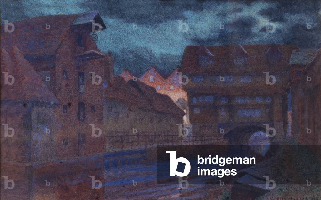 Sabato sera a Lincoln, 1914 (olio su carta)