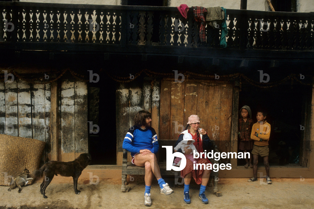 Image Of Mountaineer Reinhold Messner With His Wife Nena Holguin And 