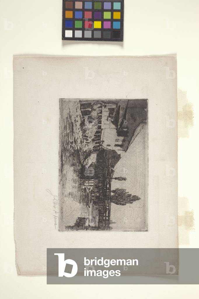 Bavarese Fienile e Grainstack (acquaforte)