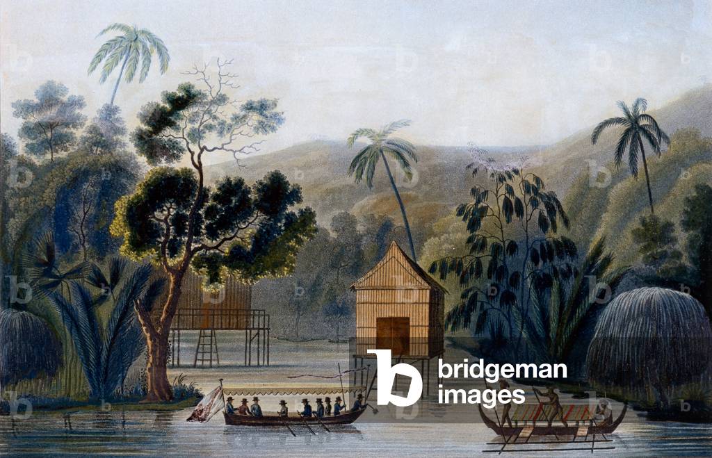 "Un spirito Casa su trampoli in Offak Porto", 1826 di French School