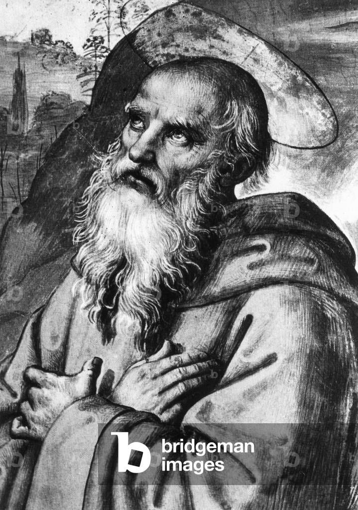 Image de Photographie représentant Saint Benoît de Nursia (b/w photo) 500, b/w