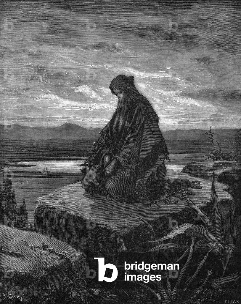 Isaïe par Gustave Dore, b/w